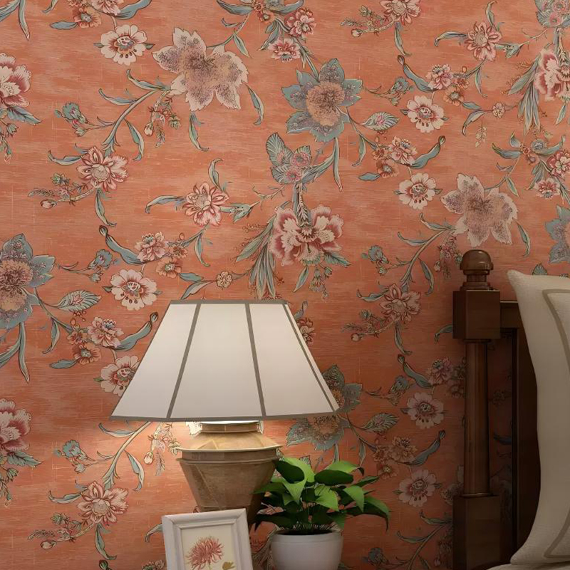 Fondo de pantalla con función de impresión por inyección de tinta de tinte botánico de rosa vintage pastoral estadounidense
