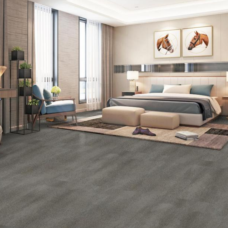 Suelos de lámina de PVC con patrón textil impermeable para hotel
